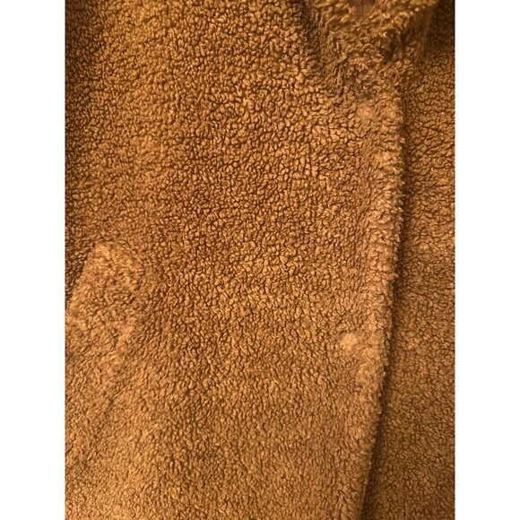 Lucky Brand Teddy Bear Faux Fur Oversized Coat Soft Camel Knubby Texture Xl/T - Picture 2 of 5